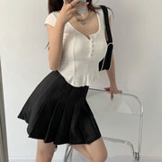 Pleated Skirt, High Waist, Thin Temperament, Short Skirt, Skirt