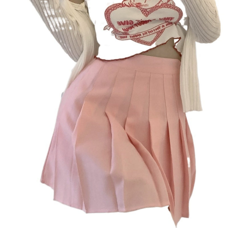 Pleated Skirt, High Waist, Thin Temperament, Short Skirt, Skirt
