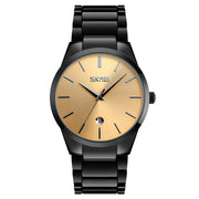 Moment Beauty Fashion Men's Brand Watch Waterproof Korean Style Trendy Steel Band Quartz Watch