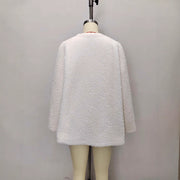 Fashionable Lamb Wool Velvet Padded Thickened Coat