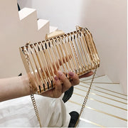 Ins Super Fire Small Bag Dinner Women S Bag New Metal Hollow
