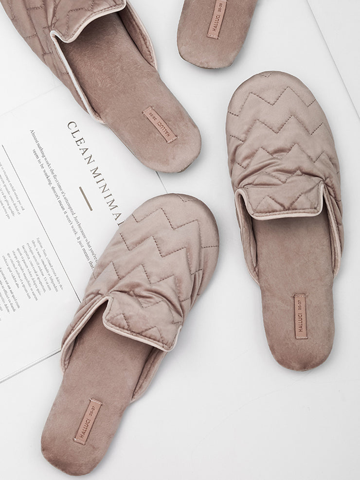 Embroidered Home Shoes Silent Antiskid Four Seasons Women&