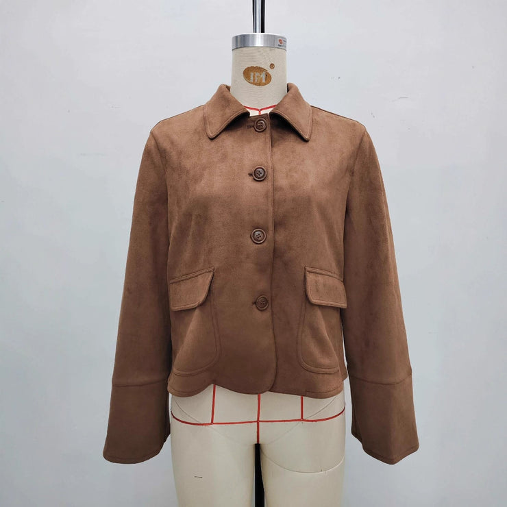 Fashion Slim Suede Women&