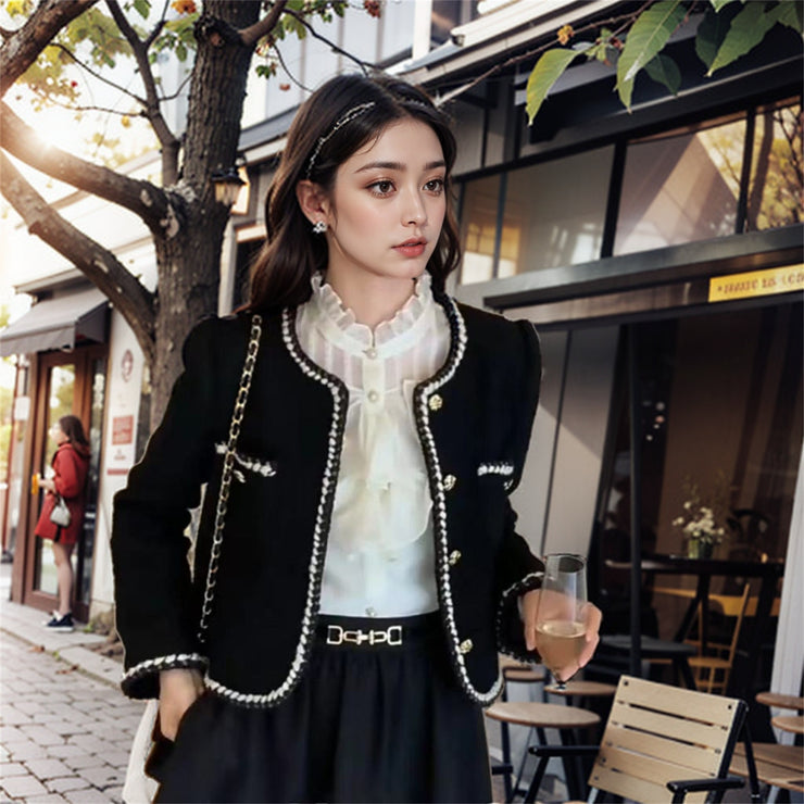 Autumn And Winter French Small Fragrance Coat Women&