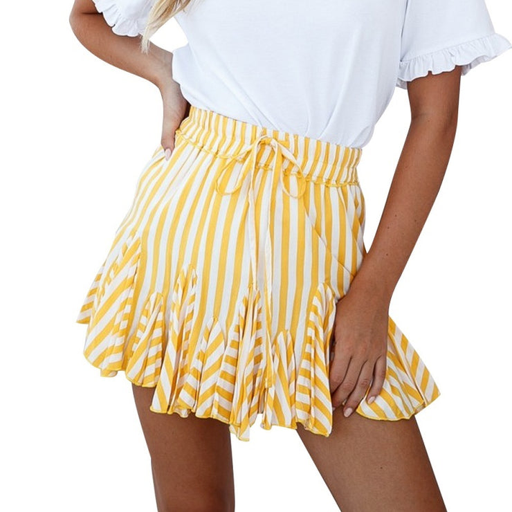 Holiday print skirt and skirt