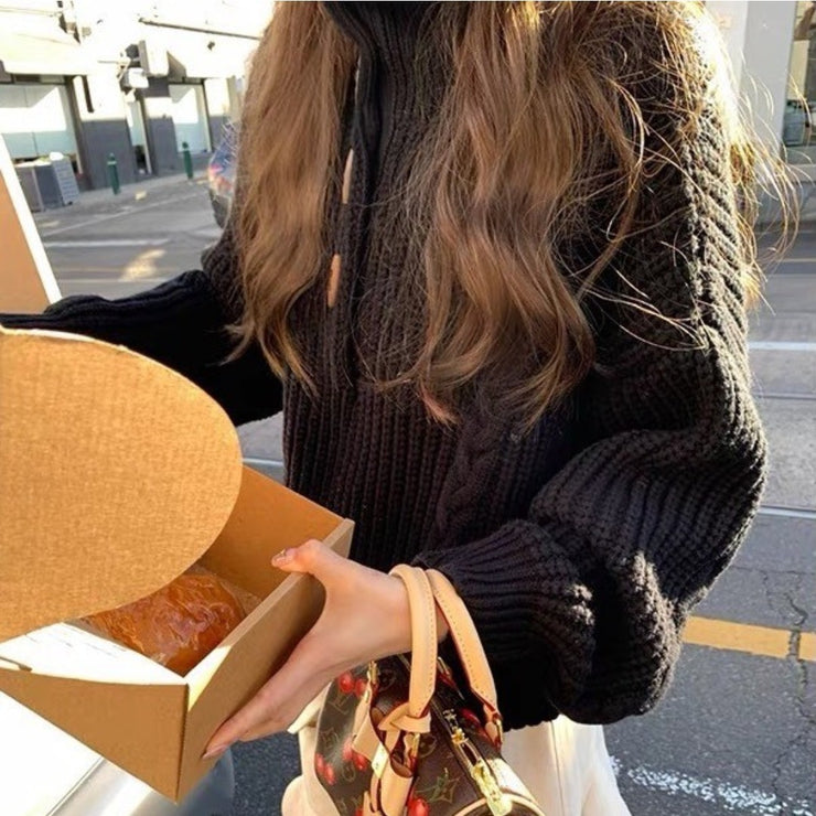Turtleneck Twist Sweater Women&