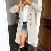 Casual Long Sleeve Coat Trench Coat Women's