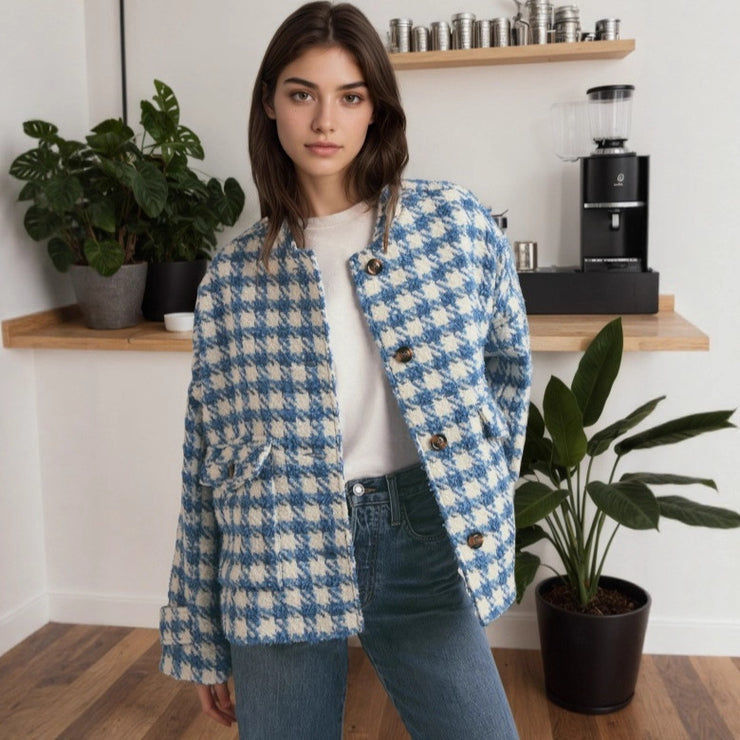 Loose Casual Fashion Plaid Women&
