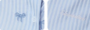 Blue Skirt Korean Striped Skirt