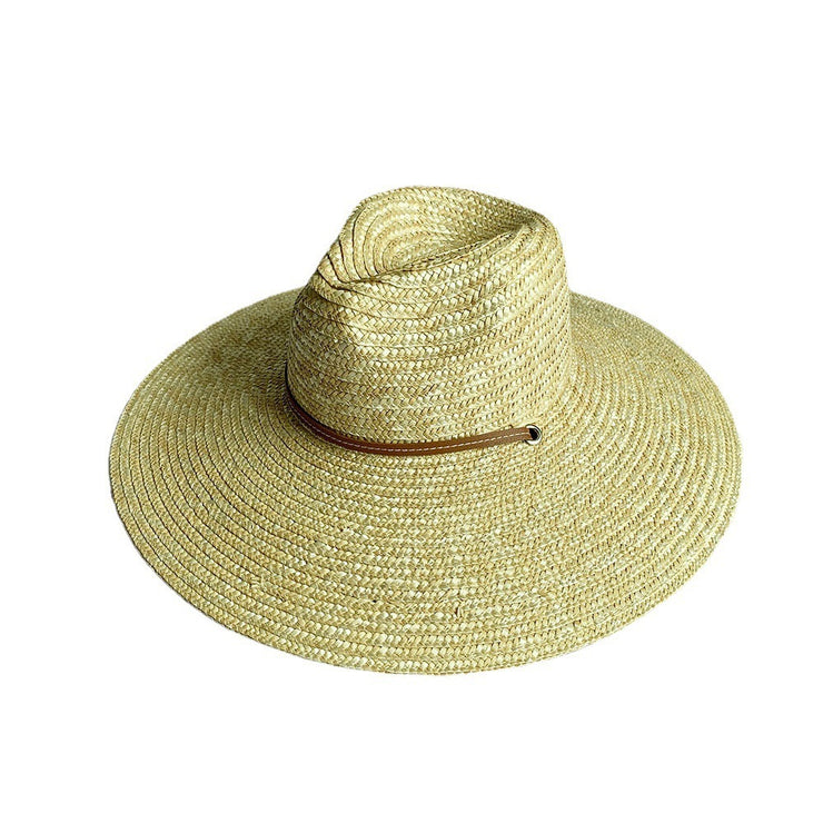 British Big Brim Jazz Straw Hat Women