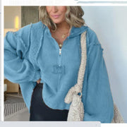 Autumn And Winter Women's Clothing Short Frayed Hem Sweater Women