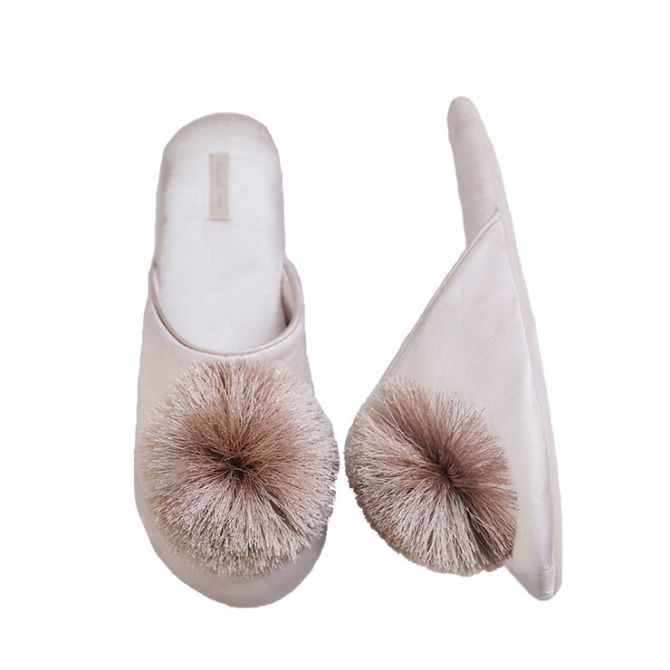 Embroidered Home Shoes Silent Antiskid Four Seasons Women&