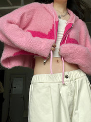 Women's European And American Short XINGX Hooded Knitted Jacket