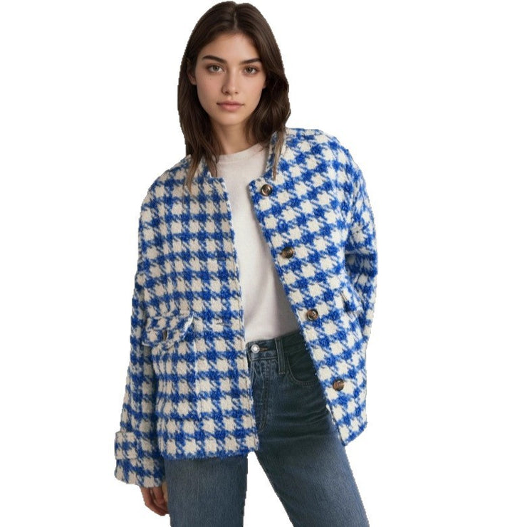 Loose Casual Fashion Plaid Women&