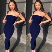 Sleeveless Wrapped Chest Long Beach Dress Women Clothing Summer